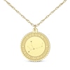 Thumbnail Image 1 of &quot;Virgo&quot; Scalloped Name & Date Constellation Necklace 14K Yellow Gold 18&quot;