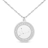 Thumbnail Image 1 of &quot;Virgo&quot; Scalloped Name & Date Constellation Necklace Sterling Silver 18&quot;