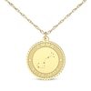 Thumbnail Image 1 of &quot;Scorpio&quot; Scalloped Name & Date Constellation Necklace 10K Yellow Gold 18&quot;