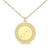 Thumbnail Image 1 of &quot;Scorpio&quot; Scalloped Name & Date Constellation Necklace 14K Yellow Gold 18&quot;