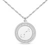 Thumbnail Image 1 of &quot;Scorpio&quot; Scalloped Name & Date Constellation Necklace Sterling Silver 18&quot;