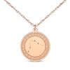 Thumbnail Image 1 of &quot;Aquarius&quot; Scalloped Name & Date Constellation Necklace 14K Rose Gold 18&quot;