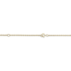Thumbnail Image 1 of Couple's Initial Diamond Accent Key Necklace 10K Yellow Gold 18"