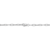 Thumbnail Image 1 of Couple's Initial Padlock Paperclip Chain Necklace Sterling Silver 18"