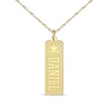 Thumbnail Image 1 of Men's Diamond Accent Vertical Name Tag Necklace 14K Yellow Gold 22&quot;