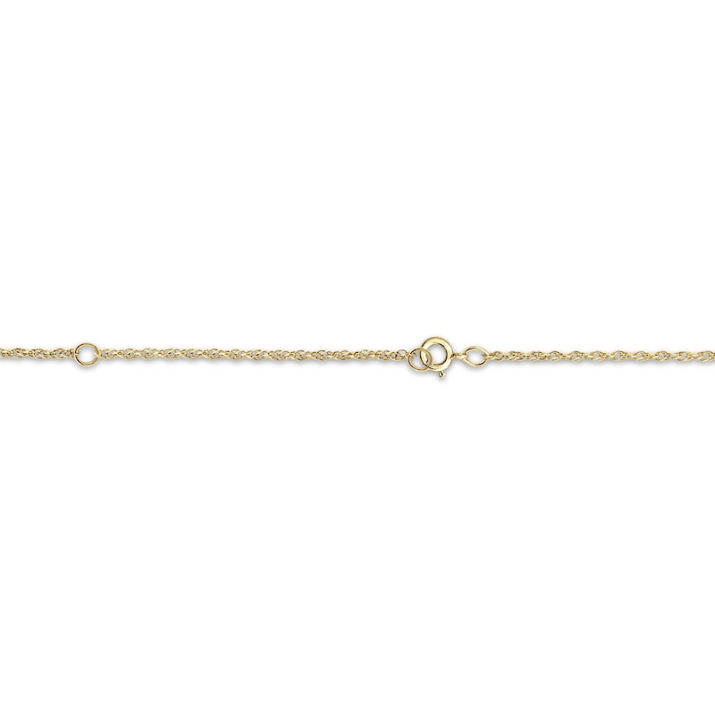 Main Image 2 of Men's Diamond Accent Vertical Name Tag Necklace 14K Yellow Gold 22&quot;