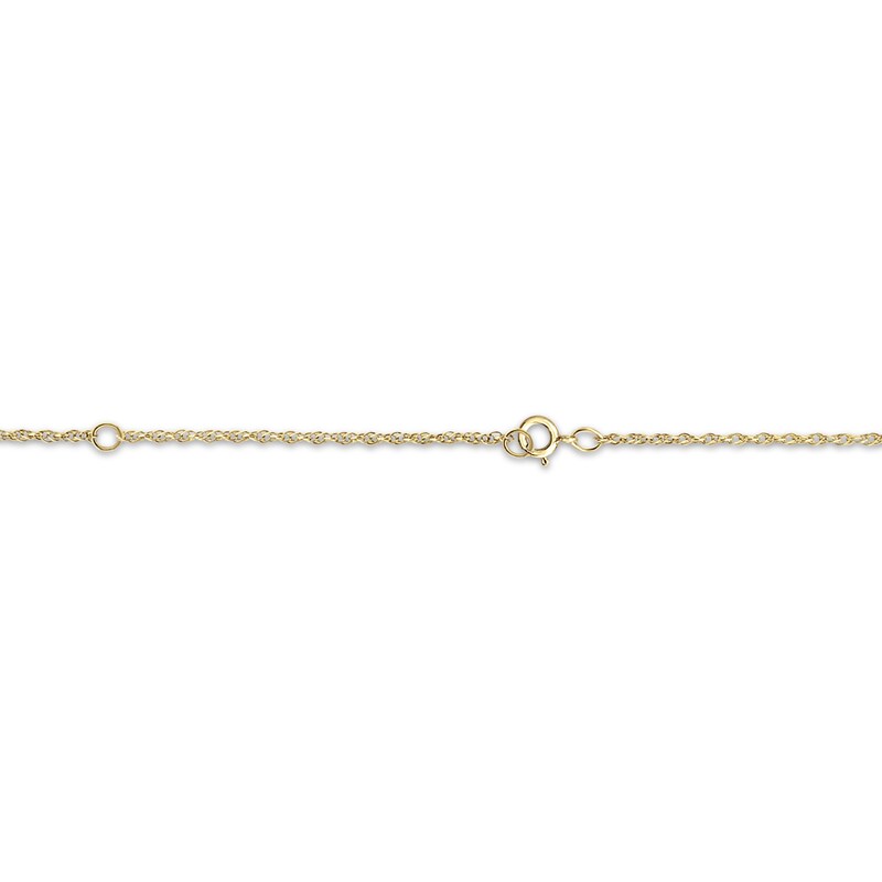 Main Image 2 of Couple's Engravable Heart Key Necklace 14K Yellow Gold 18&quot;