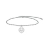 Thumbnail Image 1 of Couple's Engravable Diamond Accent Heart Lock Bracelet 10K White Gold 7.25&quot;