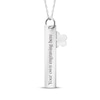 Thumbnail Image 2 of Your Own Fingerprint Bar & Butterfly Necklace Sterling Silver 18&quot;