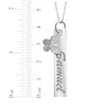 Thumbnail Image 4 of Your Own Fingerprint Bar & Butterfly Necklace Sterling Silver 18&quot;