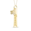 Thumbnail Image 1 of Your Own Fingerprint Bar & Butterfly Necklace 10K Yellow Gold 18&quot;