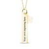 Thumbnail Image 2 of Your Own Fingerprint Bar & Butterfly Necklace 10K Yellow Gold 18&quot;