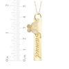 Thumbnail Image 4 of Your Own Fingerprint Bar & Butterfly Necklace 10K Yellow Gold 18&quot;