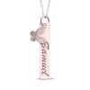 Thumbnail Image 0 of Your Own Fingerprint Bar & Butterfly Necklace 10K Rose Gold 18"