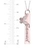 Thumbnail Image 3 of Your Own Fingerprint Bar & Butterfly Necklace 10K Rose Gold 18"
