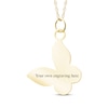 Thumbnail Image 1 of Your Own Fingerprint Butterfly Necklace 10K Yellow Gold 18"