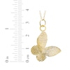 Thumbnail Image 3 of Your Own Fingerprint Butterfly Necklace 10K Yellow Gold 18"