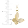Thumbnail Image 4 of Your Own Fingerprint Tilted Butterfly Necklace 10K Yellow Gold 18&quot;