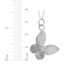 Thumbnail Image 4 of Your Own Fingerprint Butterfly Necklace 10K White Gold 18&quot;