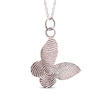 Thumbnail Image 0 of Your Own Fingerprint Butterfly Necklace 10K Rose Gold 18"