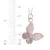Thumbnail Image 3 of Your Own Fingerprint Butterfly Necklace 10K Rose Gold 18"