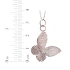 Thumbnail Image 4 of Your Own Fingerprint Butterfly Necklace 10K Rose Gold 18&quot;
