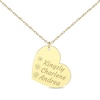 Thumbnail Image 1 of Family Birth Flower & Name Tilted Heart Necklace 10K Yellow Gold 18"