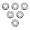 Thumbnail Image 4 of Heart Cutout Disc Family Name Necklace 14K White Gold 18"