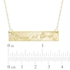 Thumbnail Image 3 of Your Own Handwriting Embossed Bar Necklace 10K Yellow Gold 18"