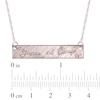 Thumbnail Image 3 of Your Own Handwriting Embossed Bar Necklace 10K Rose Gold 18"