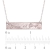 Thumbnail Image 4 of Your Own Handwriting Embossed Bar Necklace 10K Rose Gold 18&quot;
