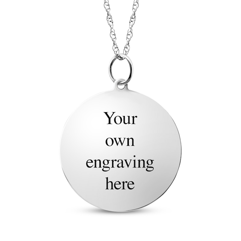 Main Image 2 of Customized Time Clock Necklace Sterling Silver 18&quot;