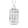 Thumbnail Image 1 of Diamond Accent Map Dog Tag Necklace Sterling Silver 18&quot;