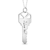 Thumbnail Image 1 of Your Own Handwriting Cutout Key Necklace Sterling Silver 18&quot;