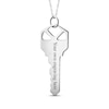 Thumbnail Image 2 of Your Own Handwriting Cutout Key Necklace Sterling Silver 18&quot;