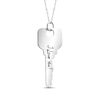 Thumbnail Image 0 of Your Own Handwriting Key Necklace Sterling Silver 18"