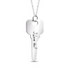 Thumbnail Image 1 of Your Own Handwriting Key Necklace Sterling Silver 18&quot;