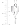 Thumbnail Image 3 of Your Own Handwriting Key Necklace Sterling Silver 18"