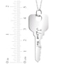 Thumbnail Image 4 of Your Own Handwriting Key Necklace Sterling Silver 18&quot;