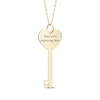 Thumbnail Image 2 of Engravable Heart-Shaped Key Photo Necklace 10K Yellow Gold 18&quot;