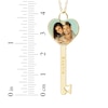 Thumbnail Image 3 of Engravable Heart-Shaped Key Photo Necklace 10K Yellow Gold 18"