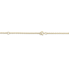 Thumbnail Image 3 of Diamond Accent Birth Month Flower & Name Circle Necklace 14K Yellow Gold 18"