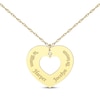 Thumbnail Image 0 of Diamond Accent Names Heart Cutout Necklace 10K Yellow Gold 18"