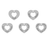 Thumbnail Image 4 of Diamond Accent Names Heart Cutout Necklace 14K White Gold 18"