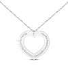 Thumbnail Image 1 of Cutout Heart Message Necklace 10K White Gold 18&quot;