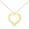 Thumbnail Image 1 of Cutout Heart Message Necklace 10K Yellow Gold 18"