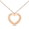 Thumbnail Image 1 of Cutout Heart Message Necklace 14K Rose Gold 18"