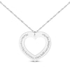 Thumbnail Image 1 of Cutout Heart Message Necklace 14K White Gold 18&quot;