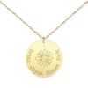 Thumbnail Image 1 of Family Birth Flower & Name Disc Necklace 10K Yellow Gold 18&quot;