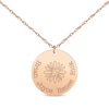Thumbnail Image 1 of Family Birth Flower & Name Disc Necklace 14K Rose Gold 18&quot;